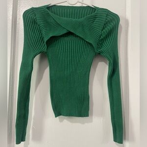 SHEIN Cutout Front Twisted Neckline Sweater